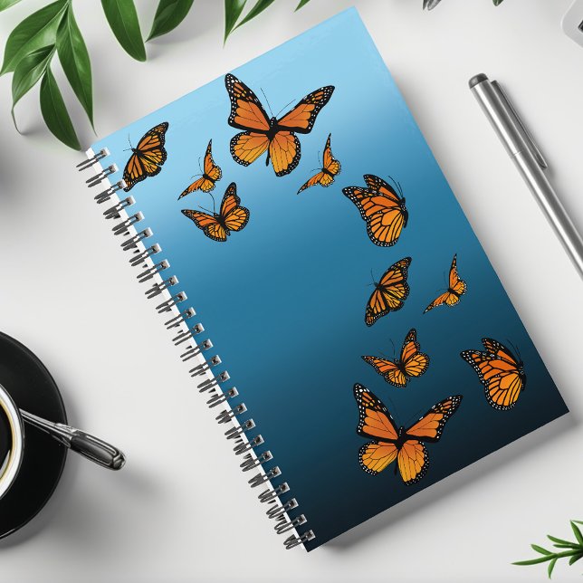 Agenda Mariposas monarca azul Ombre (Subido por el creador)