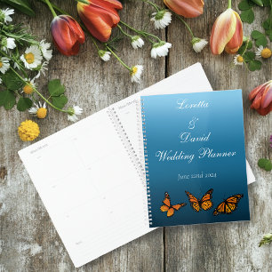 Agenda Mariposas monarcas Azul Ombre