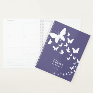 Agenda Mariposas Moradas Personalizadas