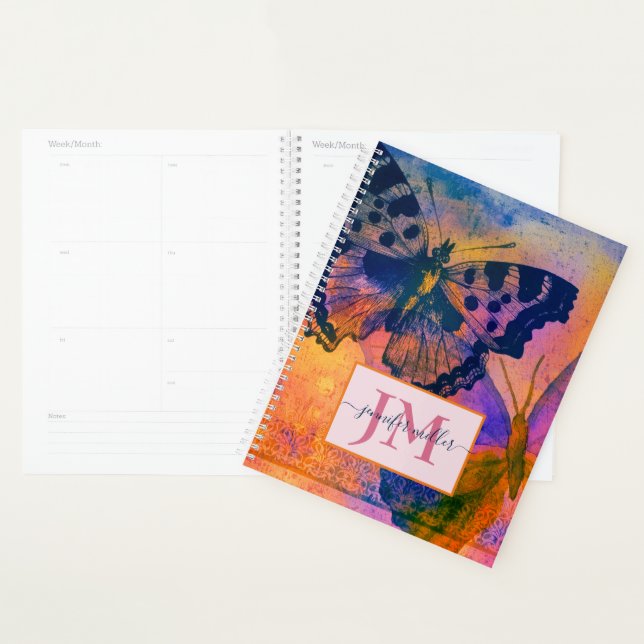 Agenda Mariposas pintadas personalizadas (Demostración)