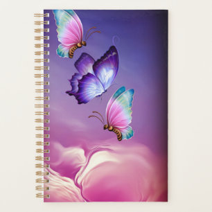 Agenda Mariposas rosadas y púrpuras pequeñas