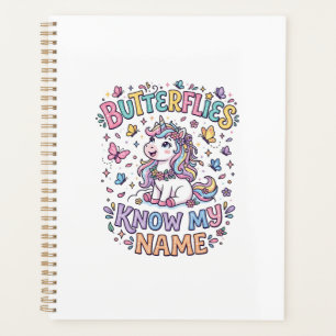 Agenda Mariposas Unicornio Conocen Mi Nombre Encantador A