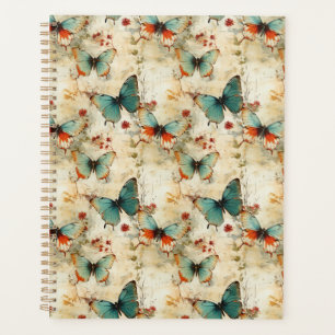 Agenda Mariposas y flores de época coloridas (3)