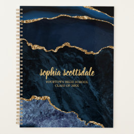 Agenda Mármol Azul Marino Agata Nombre