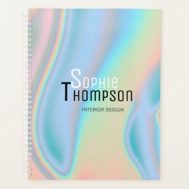 Agenda Mármol líquido holográfico moderno