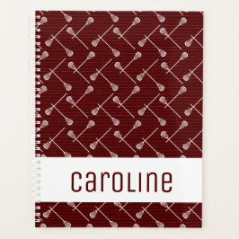 Agenda Maroon Lacrosse White Sticks Patterado