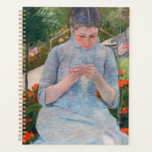 Agenda Mary Cassatt - Chica cosiendo en un jardín