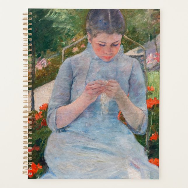 Agenda Mary Cassatt - Chica cosiendo en un jardín (Anverso)