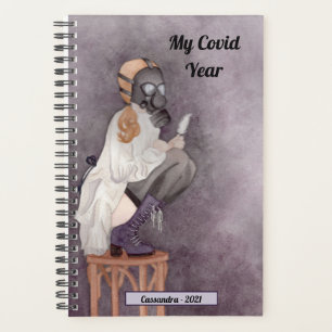 Agenda Máscara de Gas Femenina de Mi Año Covid Personaliz