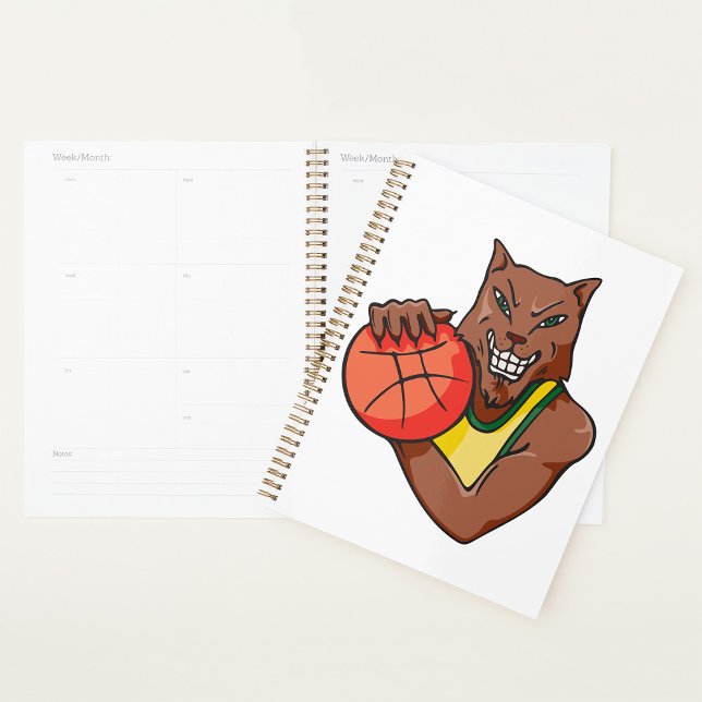 Agenda Mascota de baloncesto Fierce Wildcat (Subido por el creador)