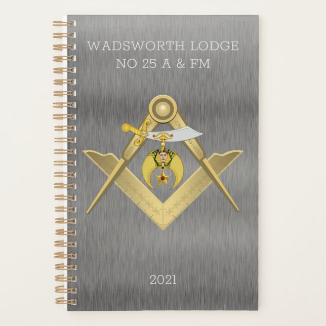 Agenda Masonic Shriners Classy Personalizada (Anverso)