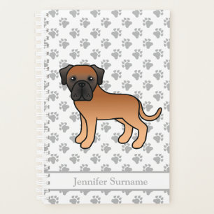 Agenda Mastín inglés albaricoque perro de dibujos animado
