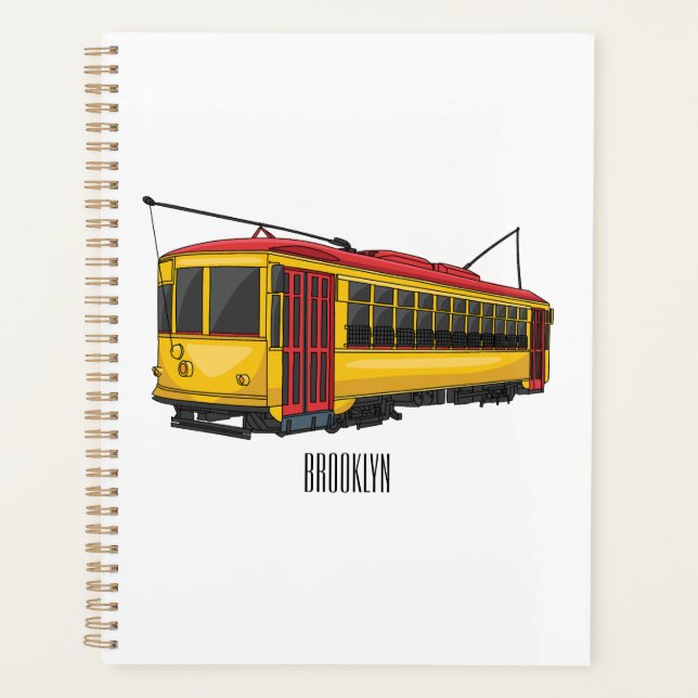 Agenda Mata trolley cartoon illustration (Anverso)