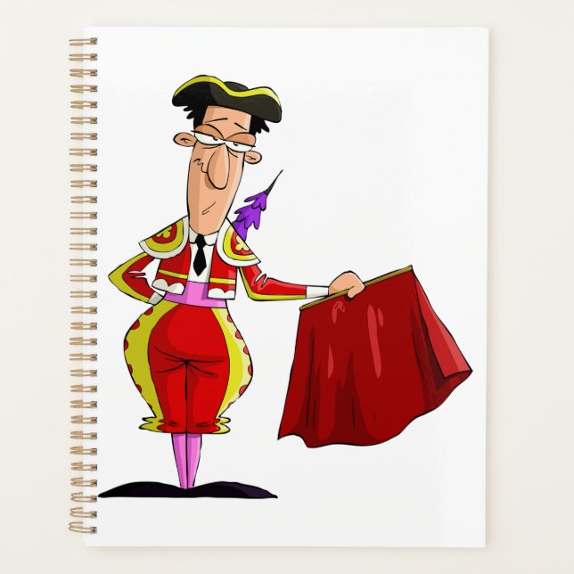 Agenda Matador con capa roja Torero español (Anverso)