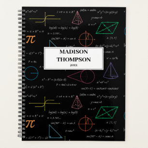 Agenda Matemáticas coloridas Ecuaciones Math Formulas