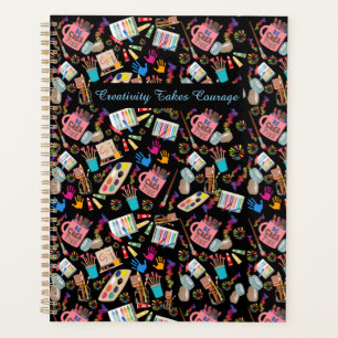 Agenda Material de arte colorido Patrón creativo para art