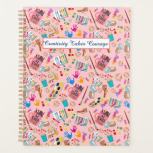 Agenda Material de arte colorido Patrón creativo para art