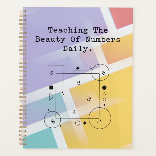 Agenda Math Teacher Appreciation | Numbers Beauty (Anverso)