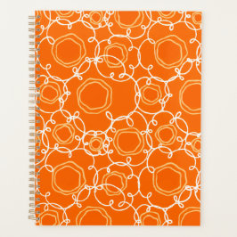 Agenda Matriz floral abstracta (naranja) Arte fino