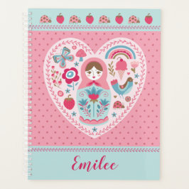 Agenda Matryoshka ruso rosa lindo