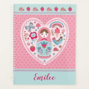 Agenda Matryoshka ruso rosa lindo