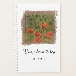Agenda MATTHEW 6:28 - Personalized Day Planner