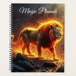 Agenda Mayoría silvestre fuego león poderoso depredador d