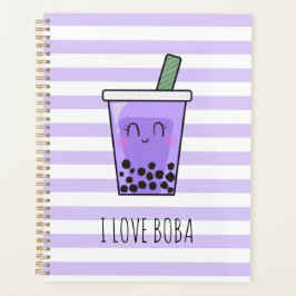 Agenda Me encanta Boba Kawaii Bubble Tea Taro Ube Purple 