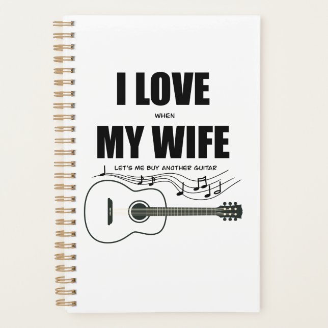 Agenda Me encanta cuando mi esposa compra otra guitarra (Anverso)