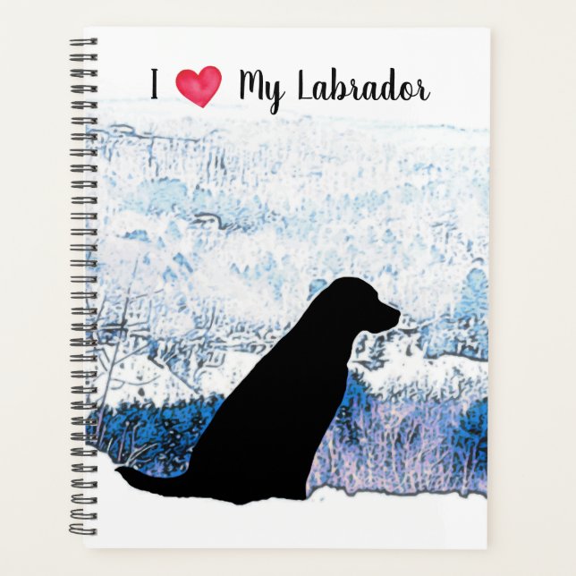 Agenda Me encanta mi labrador - perro negro - laboratorio (Anverso)