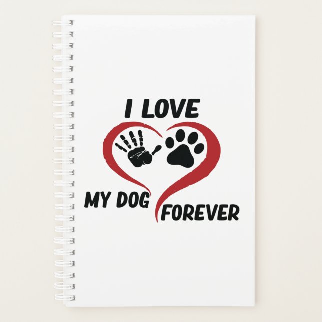 Agenda Me encanta mi perro tirando almohada (Anverso)