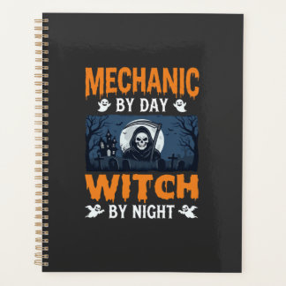 Agenda Mecánico de Halloween de Día Bruja de Noche