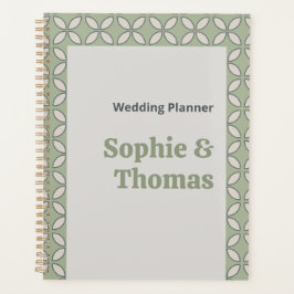 Agenda Mediados del Siglo Mod Retro Boda Olive Green
