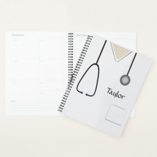 Agenda Médica de enfermería de planner blanco