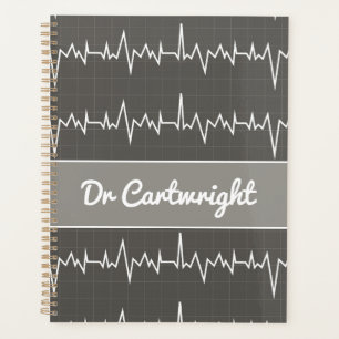Agenda Médica nombre personalizado ECG EKG regalo de cora