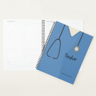 Agenda Médica Scrubs Nirse Médica Blue Planner