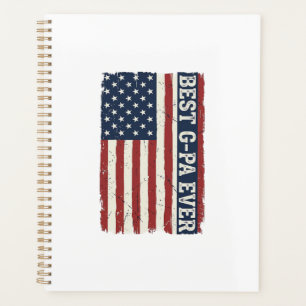 Agenda Mejor diseño de camiseta vintage de bandera patrió