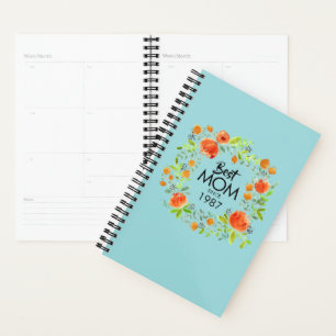 Agenda Mejor Mamá Desde Watercolor Floral Planner
