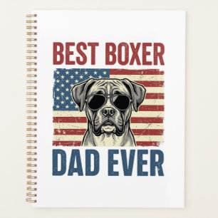 Agenda Mejor Papá Boxer de Todos los Tiempos Perro Vintag