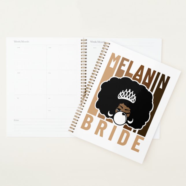 Agenda Melanin Bride Poppin Planner (Demostración)