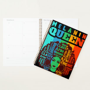 Agenda Melanin Queen Black Chica Magic African Sista Love