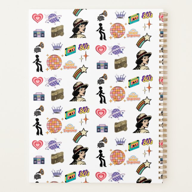 Agenda Memoria de vibraciones de Retro 80 (Reverso)