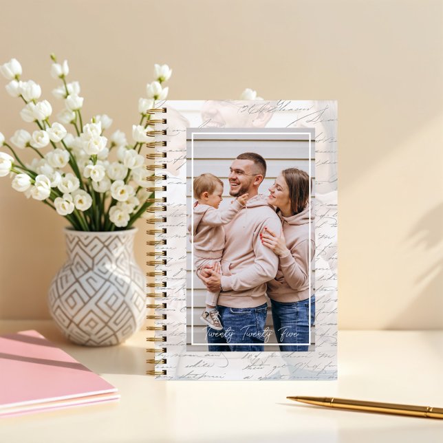 Agenda Memoria fotográfica familiar personalizada de 2025 (2025 Personalized Family Photo Memory Planner)