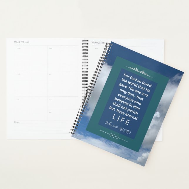 Agenda Mensaje de amor - John 3-16 - 8.5 x 11 - (Demostración)