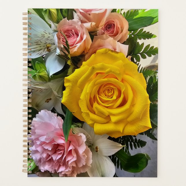 Agenda Mensaje de rosa amarillo (Anverso)