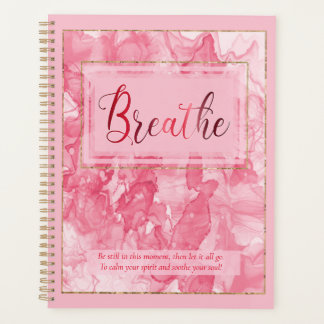 Agenda Mensaje personalizado Barrido rosa y trineo dorado