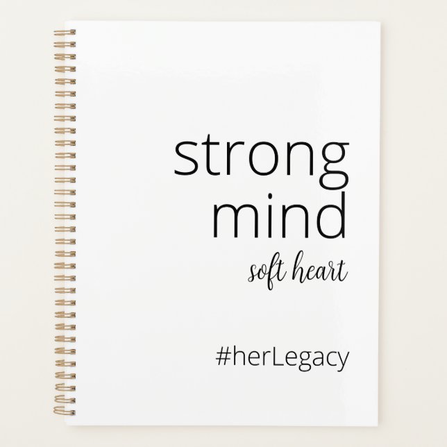 Agenda mente fuerte. corazón blando - Motivación feminist (Anverso)