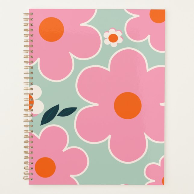 Agenda Mercado de flores Madrid Arte floral Naranja rosa  (Anverso)