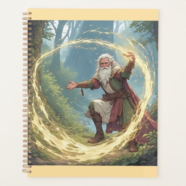 Agenda Merlin the Magician in the Forest Planner (Anverso)