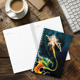 Agenda Mermaid Dragon Fantasy Blue